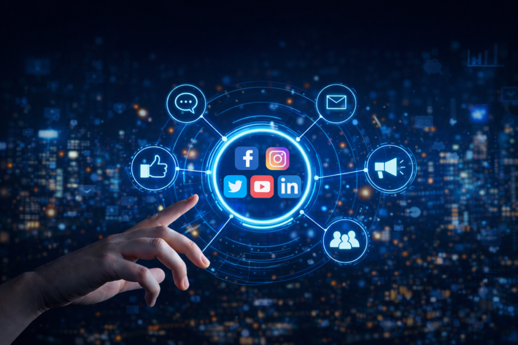 Professional social media marketing services in Ahmedabad helping businesses build brand awareness, generate quality leads, and grow through data-driven strategies